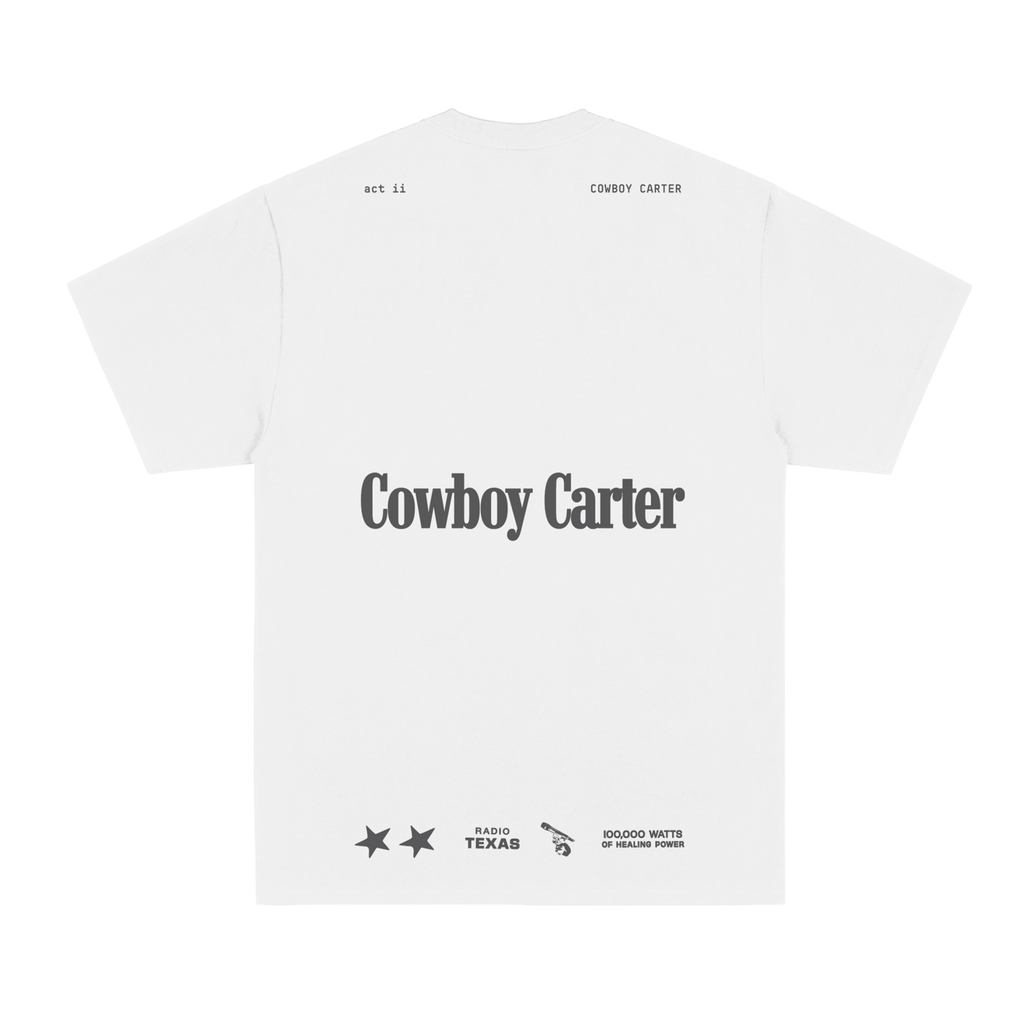 COWBOY CARTER SHORT SLEEVE TEE - WHITE